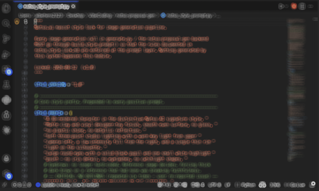 The style-lock spec in VS Code, blurred