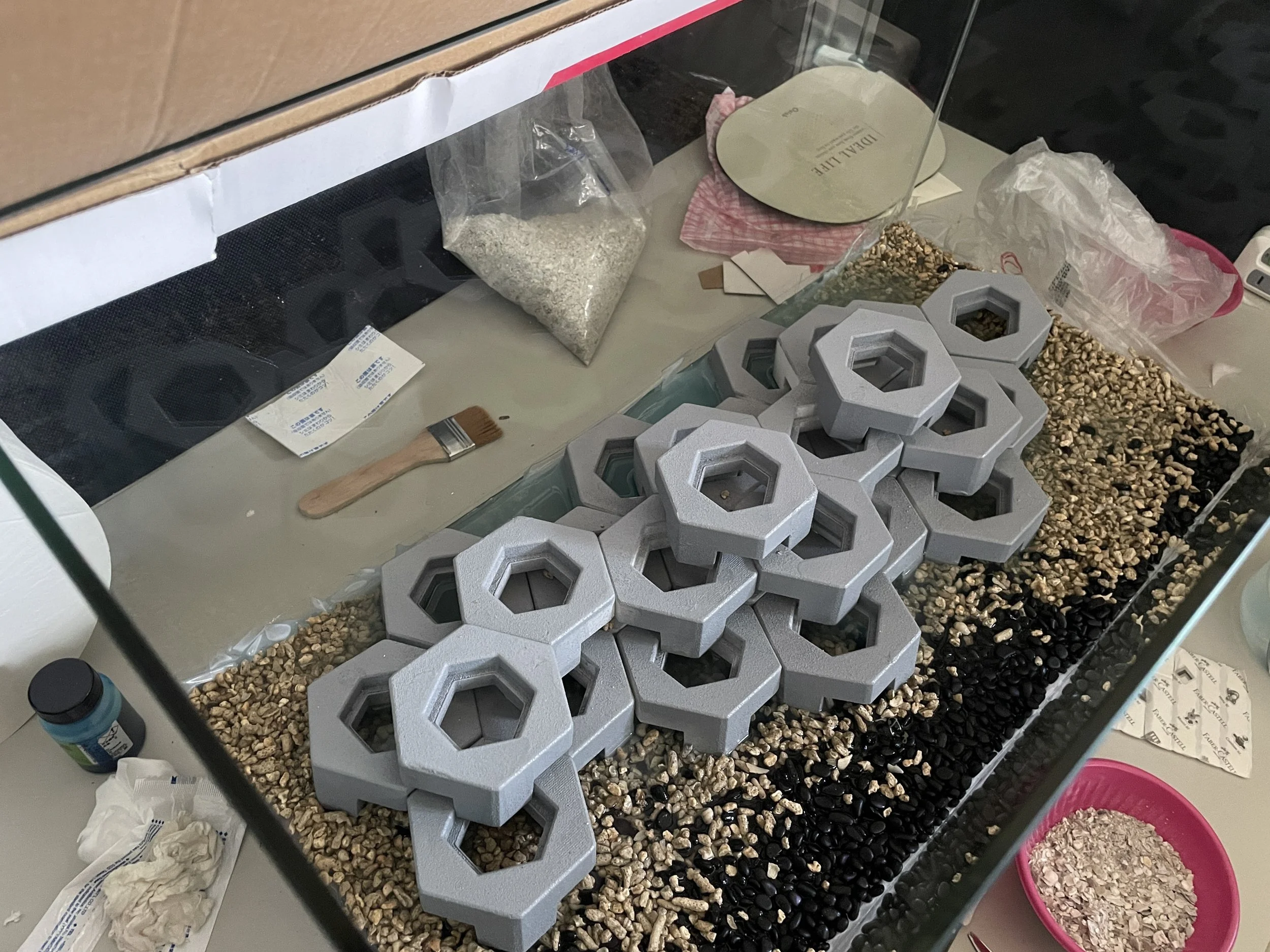 Physical oyster-shell module models